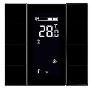 [ITR308-1001] Công tắc - iSwitch with LCD - 8 Button Jet Black Plastic ITR308-1001