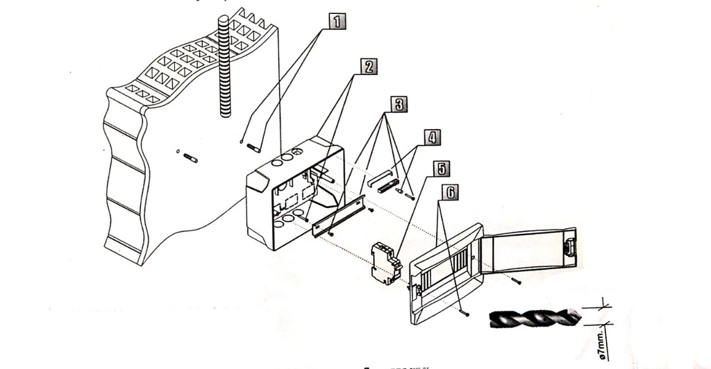 Tủ điện âm tường Makel - 12 Module - Nắp trong 63012