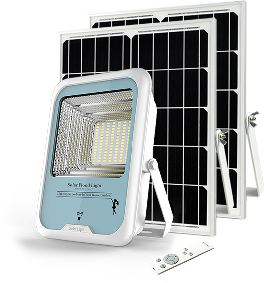 Đèn Năng Lượng Mặt Trời Square Light 200w - Model E5-200w - Lumen 1800LM - Panel 2x5V/25W (440x340x25) - BAT 3.2V 6x6000mAh LiFePo4