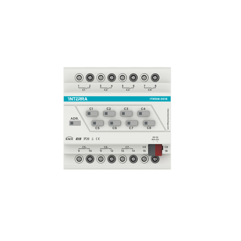 KNX Combo Actuator - 8 Channels 16A ITR508-0016