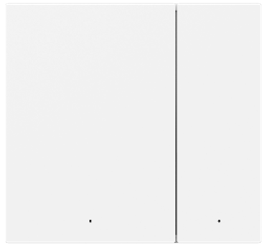 ZB P10 Series 2-Gang 2-Button Switch Panel (Pearl White)