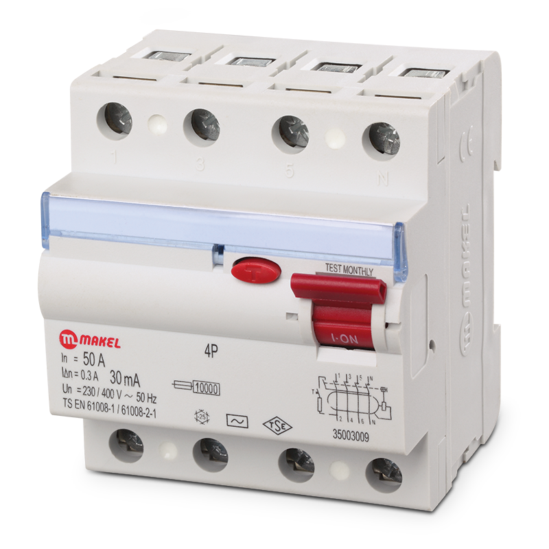 RCCB 4P 40A 30mA 10kA Type S - 34059008 | Makel.vn
