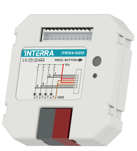 4 Channel KNX Binary Input / Push Button Interface